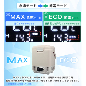 YUASA コンプレッサー式ポータブル冷凍・冷蔵庫(12L) グレー YRE-E12G(H)-イメージ14