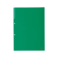 コクヨ カラークリヤーホルダー A4タテ 2穴 緑 5枚 F818099-ﾌ-750G