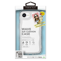 PGA iPhone 16e用ウェーブ エアクッションケース クリア PG-25KAR11CL