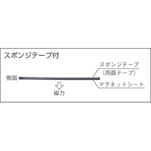 トラスコ中山 TRUSCO/スポンジテープ付マグネットシート t3.0×200mm×300mm FC924DC-4158288-イメージ3