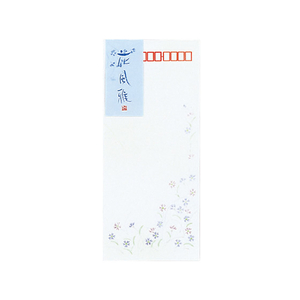 コクヨ 封筒 花風雅長形4号高級白特殊紙8枚 F875183-ﾌﾄ-357-イメージ1