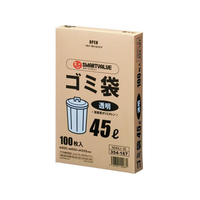 スマートバリュー ゴミ袋 LDD 透明 45L 100枚 FC143RB-N044J-45