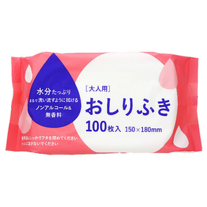 大和物産 大人用おしりふき 100枚入 FC922SS-81088-イメージ1