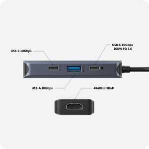 Hyper HyperDrive Next 4 Port USB-C ハブ HP-HD4001GL-イメージ3
