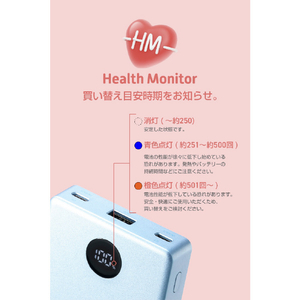 エレコム 半固体モバイルバッテリー(10000mAh/35W) ブルー DE-C86-10000BU-イメージ6
