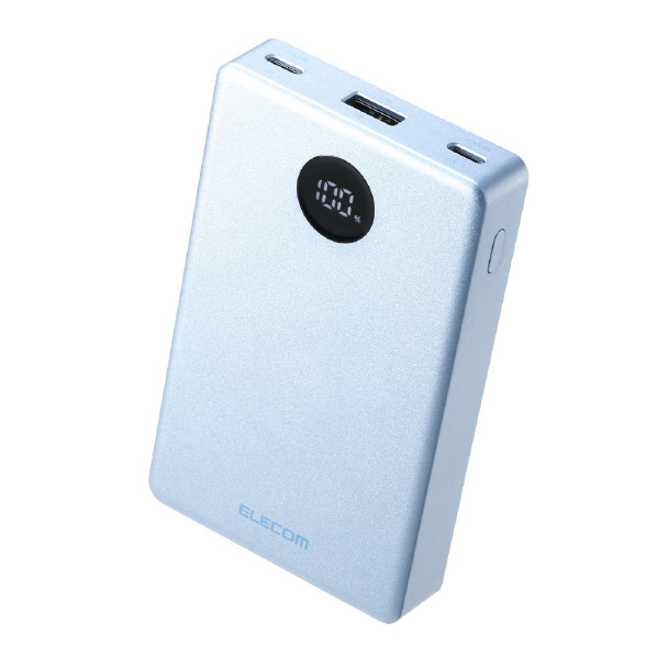 エレコム 半固体モバイルバッテリー(10000mAh/35W) ブルー DE-C86-10000BU