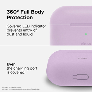 elago ORIGINAL HANG CASE カラビナ付き for AirPods Pro ラベンダー EL_APPCSSCOH_LV-イメージ3