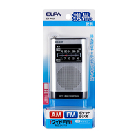 エルパ AM/FMポケットラジオ ERP66F