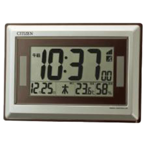 リズム時計 掛置兼用電波時計 CITIZEN(シチズン) シルバーメタリック 8RZ182-019-イメージ1
