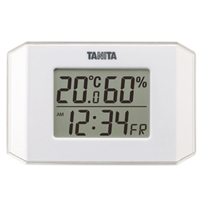 タニタ デジタル温湿度計 ホワイト TT-574-WH-イメージ1