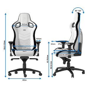 noblechairs ゲーミングチェア EPIC(エピック) プレミアムホワイト NBL-PU-WHT-002-ED-イメージ8