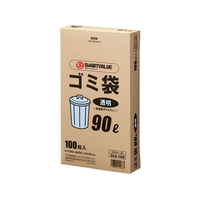 スマートバリュー ゴミ袋 LDD 透明 90L 100枚 FC145RB-N044J-90