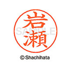 シヤチハタ ネームペン用ネーム シルバー 既製 岩瀬 FC46085-X-GPS-0314-イメージ1
