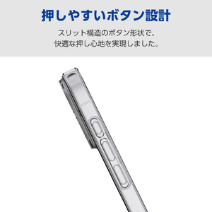 エレコム iPhone17e/16e用 ソフトケース 薄型 メタルステッカー付 クリア PM-A25SUCUCR-イメージ6