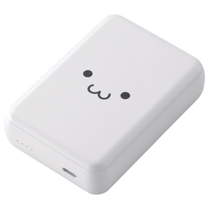 エレコム 超コンパクトモバイルバッテリー(10000mAh/3A/USB Type-C×1) しろちゃん(ホワイト×ブラック) DE-C49-10000WF エレコム 超コンパクトモバイルバッテリー(10000mAh/3A/USB Type-C×1) しろちゃん(ホワイト×ブラック) DE-C49-10000WF