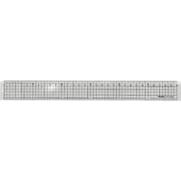 トラスコ アクリル定規 メタルガイド付き ３０ｃｍ アクリル（透明）18-8ステンレス使用 TAK-MG30