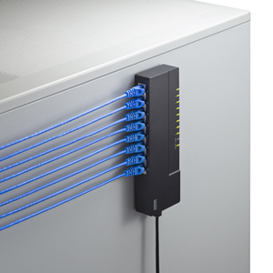サンワサプライ ギガビット対応 タップ型スイッチングハブ(8ポート・マグネット付き) ブラック LAN-GIGAT803BK-イメージ2