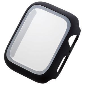 エレコム Apple Watch用フルカバーケース プレミアムガラス(44mm) ブラック AW-44CSPCGBK-イメージ1