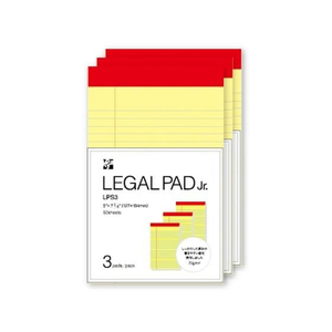 伊東屋タイムバリュー FC578PX-LPS3 リーガルパッド Jr 横罫 3冊
