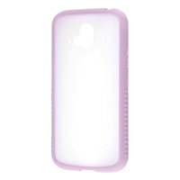 レイアウト らくらくスマートフォン用マットハイブリッドケース SHEER シアーホワイト/ラベンダー RT-KFB52BS4/WLD