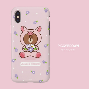 LINE FRIENDS iPhone SE3/SE2/8/7用LINE FRIENDSケース ブタ KCL-DPB002-イメージ7