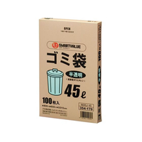 スマートバリュー ゴミ袋 HD 半透明 45L 100枚 FC146RB-N045J-45