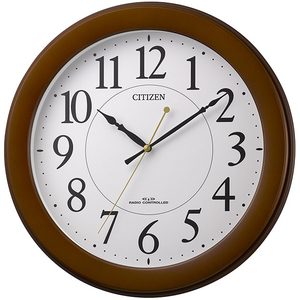 リズム時計 8MY514-006 電波掛時計 CITIZEN(シチズン) 茶色|エディオン