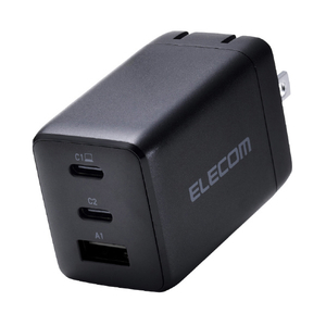 エレコム USB Power Delivery 67W AC充電器(C×2+A×1) ブラック ACDC-PD10367BK-イメージ2