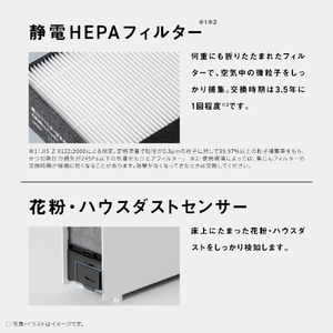 パナソニック 空気清浄機 ダークグレー F-PX70C-H-イメージ11