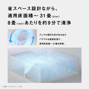 パナソニック 空気清浄機 ダークグレー F-PX70C-H-イメージ14