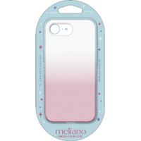 エレコム iPhone 16e用ソフトケース グラデーションカラー グリッター ピーチ PM-A25SUCWCGPND