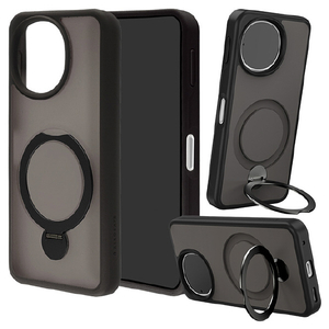 ラスタバナナ AQUOS SENSE10/9用 ZEROSAFE 回転マグネットスタンド フロストブラック 9263AS10ZSFBK-イメージ1