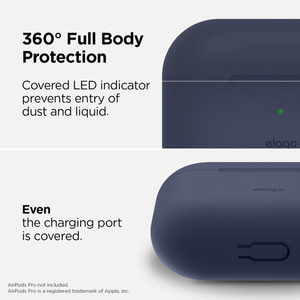 elago ORIGINAL HANG CASE カラビナ付き for AirPods Pro ジーンインディゴ EL_APPCSSCOH_JI-イメージ3