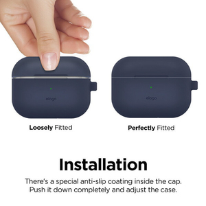 elago ORIGINAL HANG CASE カラビナ付き for AirPods Pro ジーンインディゴ EL_APPCSSCOH_JI-イメージ4