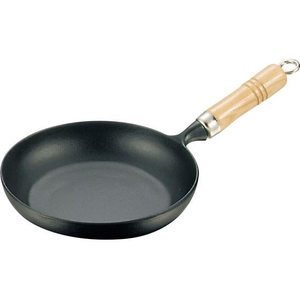 岩鋳 南部鉄 木柄 オムレツパン 21cm 24005 FC573KY-0201000-イメージ1