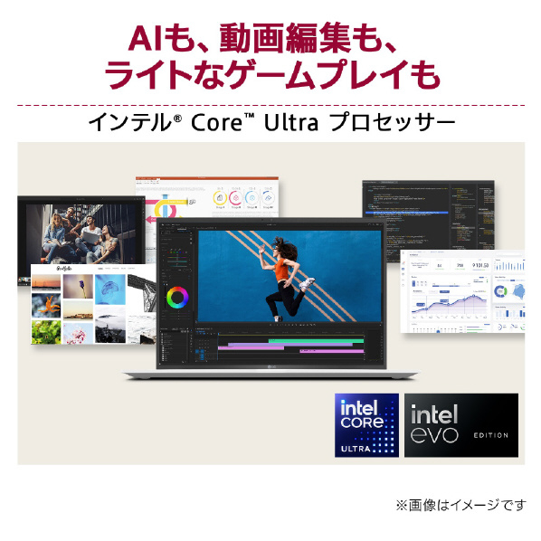 LGエレクトロニクス ノートパソコン LG gram オブシディアンブラック 17Z90S-MA78J2 インテル USB LG gram Core Ultra 155H 1TB Home 16GB グラフィックス Type