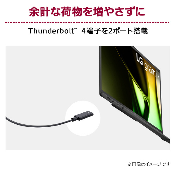 LGエレクトロニクス ノートパソコン LG gram オブシディアンブラック 17Z90S-MA78J2 インテル USB LG gram Core Ultra 155H 1TB Home 16GB グラフィックス Type