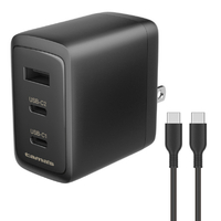 多摩電子工業 PD65W対応充電器CtoCケーブル付 ブラック TAP166UC2CC15K