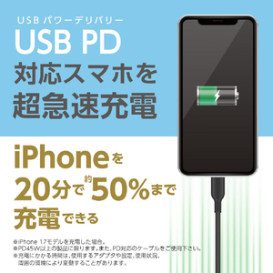 多摩電子工業 PD65W対応充電器CtoCケーブル付 ブラック TAP166UC2CC15K-イメージ5