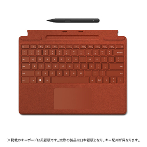 マイクロソフト Surface Pro スリム ペン2付き Signature キーボード ポピー レッド 8X6-00039-イメージ2