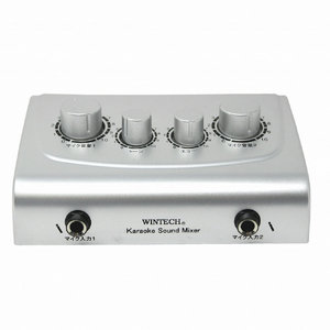 WINTECH カラオケエコーミキサー シルバー CKM-1-イメージ1