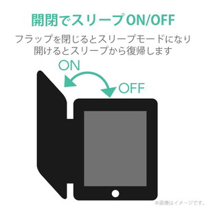 エレコム iPad 10．2インチ(2019年モデル)用フラップケース ブラック TB-A19RSABK-イメージ7