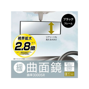 カーメイト 3000Rルームミラ- ミニバン用 290mmブラック FCD4885-M42-イメージ3