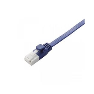 エレコム ツメ折れ防止フラットLANケーブル(Cat6A) 0.5m ブルーメタリック LD-GFAT/BM05 エレコム ツメ折れ防止フラットLANケーブル(Cat6A) 0.5m ブルーメタリック LD-GFAT/BM05
