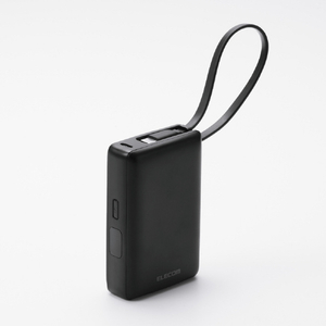 エレコム ケーブル一体型モバイルバッテリー(10000mAh/30W) ブラック DE-C71L-10000BK-イメージ2