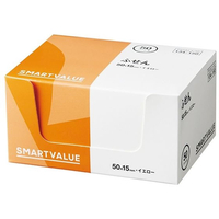スマートバリュー ふせん50×15mm黄 100枚*50冊 FC829RK-P513J-Y-50