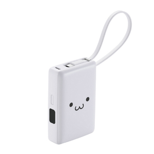 エレコム ケーブル一体型モバイルバッテリー(10000mAh/30W) しろちゃん DE-C71L-10000WF エレコム ケーブル一体型モバイルバッテリー(10000mAh/30W) しろちゃん DE-C71L-10000WF