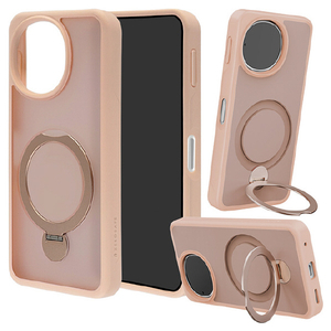 ラスタバナナ AQUOS SENSE10/9用 ZEROSAFE 回転マグネットスタンド フロストピンク 9266AS10ZSFPK-イメージ1