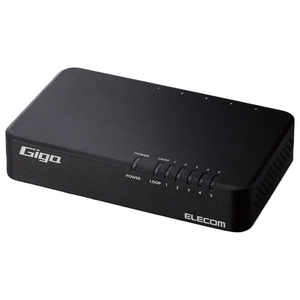 エレコム Giga対応5ポートスイッチ(プラ筐体/電源内蔵) ブラック EHC-G05PN4-JB エレコム Giga対応5ポートスイッチ(プラ筐体/電源内蔵) ブラック EHC-G05PN4-JB