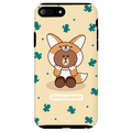 LINE FRIENDS iPhone 8 Plus/7 Plus用ケース ジャングル ブラウン キツネ KCL-DFB003